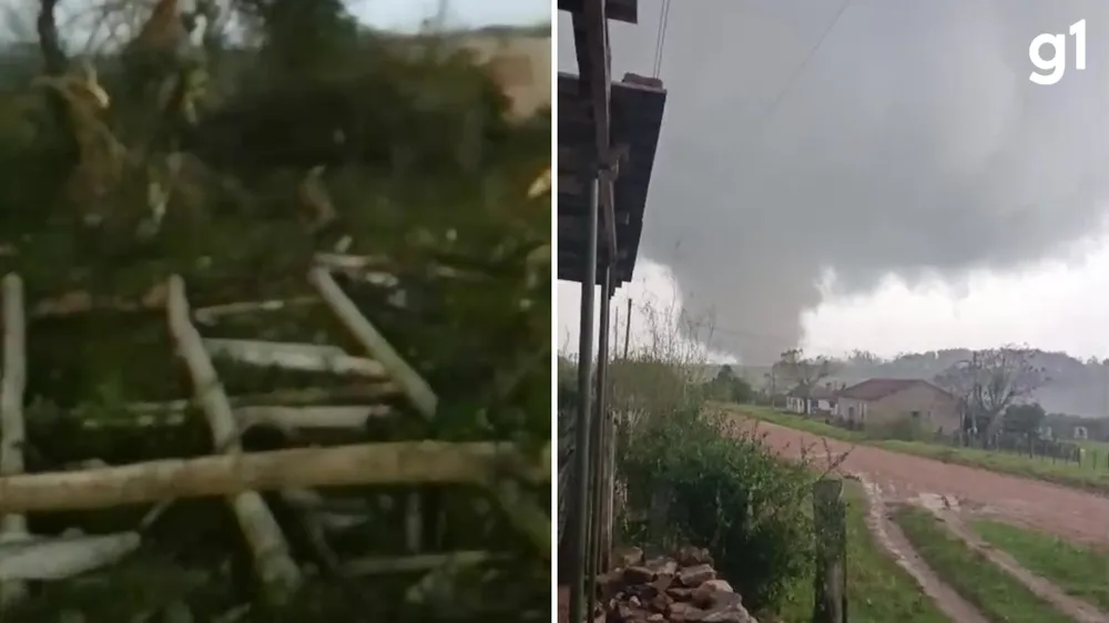 Tornado deixa rastro de destruição no Rio Grande do Sul