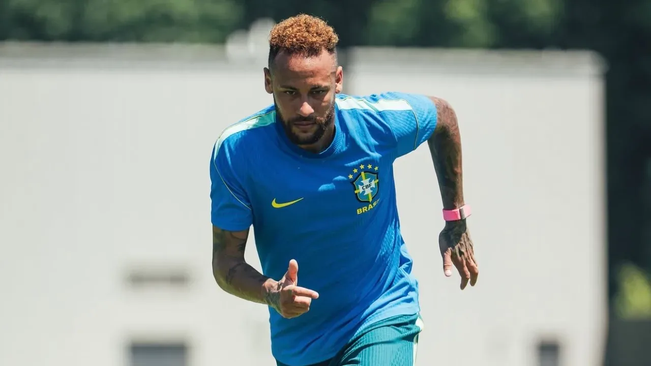 Neymar em preparação para jogo contra Noruega 