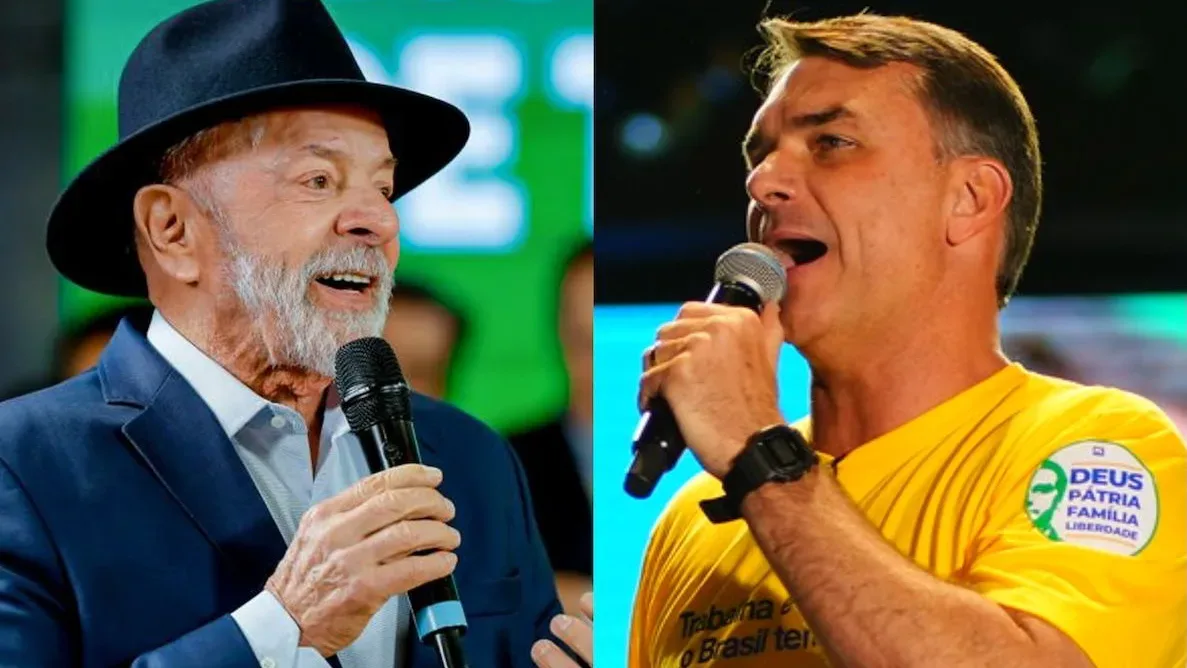 Lula e Flávio Bolsonaro