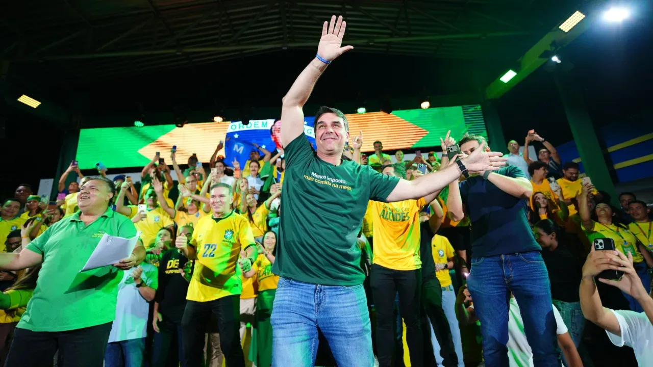 O pré-candidato a presidente da República Flávio Bolsonaro 