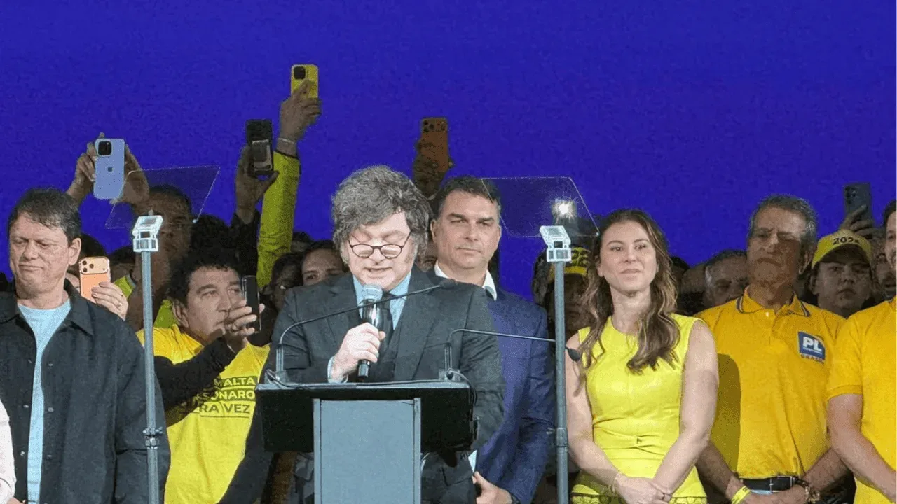 Milei na convenção do PL