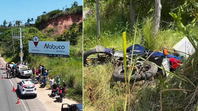 Motociclista morre após bater contra poste na AL-101 Norte 🏍️🚨  Um homem de aproximadamente 60 anos morreu após perder o controle da motocicleta e colidir contra um poste na região do Rio do Forte, entre Maceió e Paripueira.