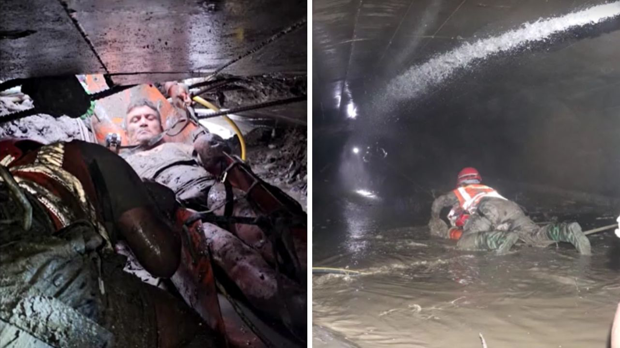 Dois trabalhadores foram encontrados com vida após passarem nove dias presos dentro de um túnel de uma usina hidrelétrica atingida pelo desabamento de uma geleira.