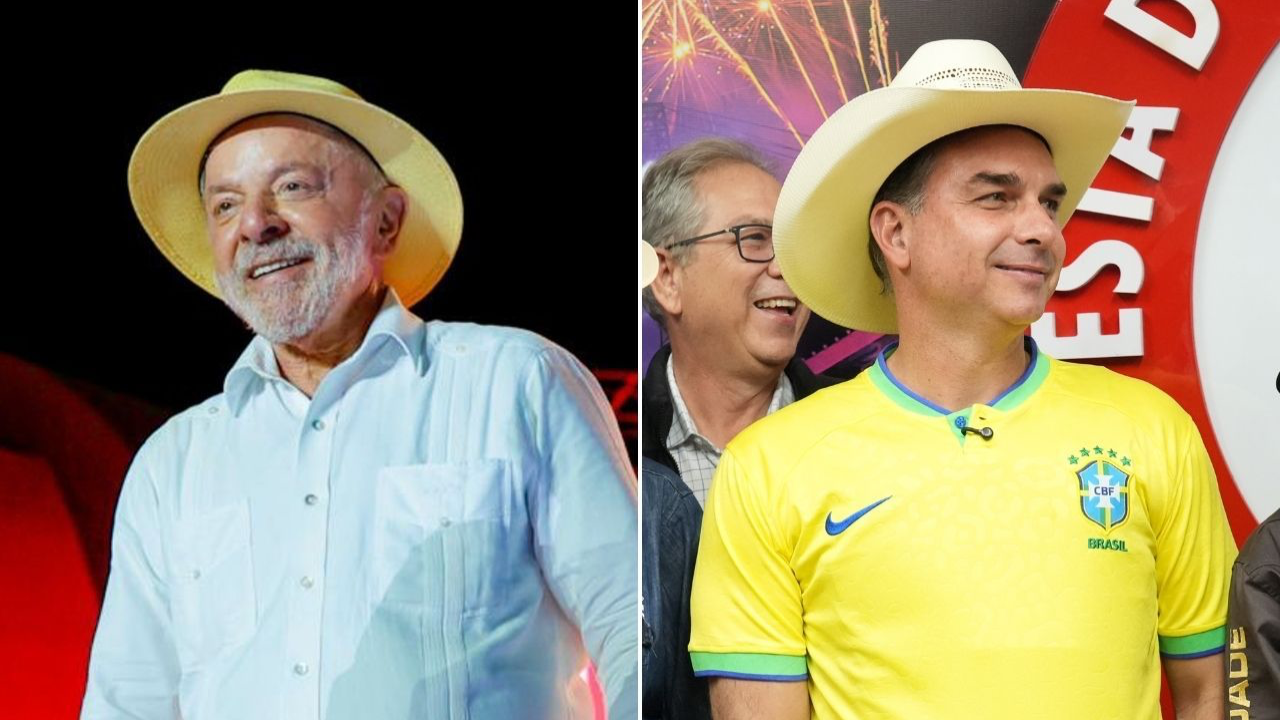  Lula (PT) e Flávio Bolsonaro (PL-RJ)